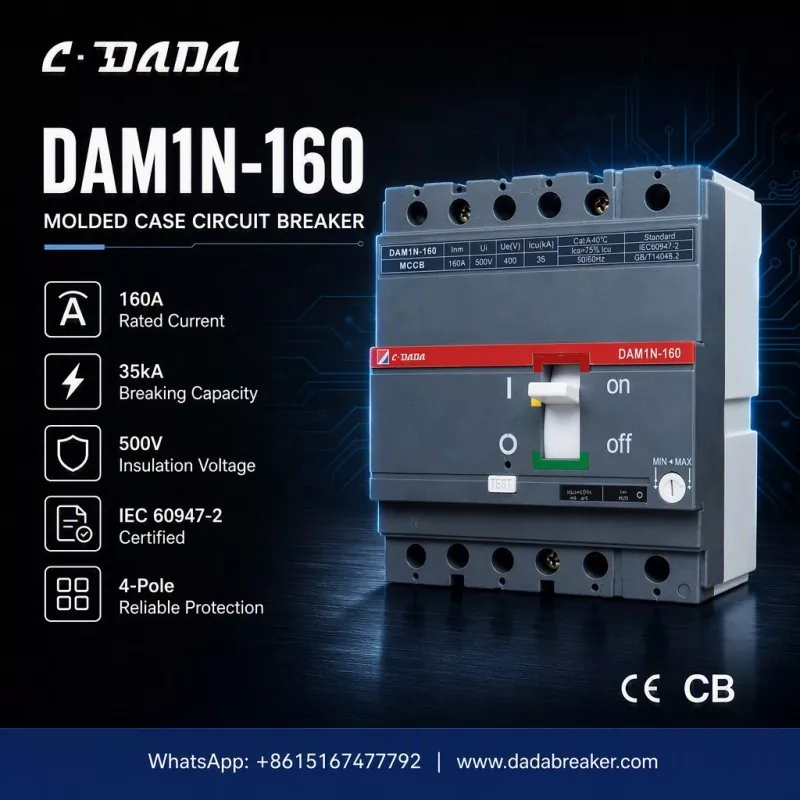Ulinzi wa Usahihi kwa Mitandao ya Viwanda: C·DADA DAM1N-160 MCCB